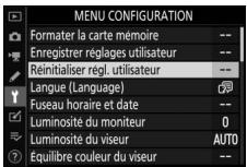 NIKON Z 50 - Z50 - Sélectionnez réinitialiser rég. utiliseur. - 1