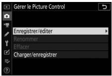 NIKON Z 50 - Z50 - Création de picture control personnalisés - 1
