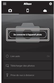 NIKON Z 50 - Z50 - Périphérique ios : démarrez l'application snapbridge. - 2