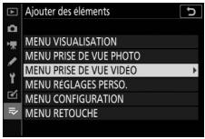 NIKON Z 50 - Z50 - Sélectionnez un menu. - 1