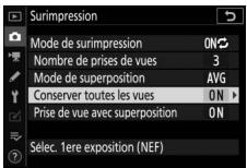 NIKON Z 50 - Z50 - Choisissez de conserver ou non les différentes vues. - 1