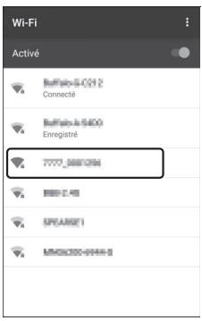 NIKON Z 50 - Z50 - Périphérique mobile : saisissez le SSID et le mot de passe de l'appareil photo. - 1