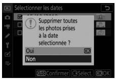 NIKON Z 50 - Z50 - Supprimez les images prises aux dates sélectionnées. - 1