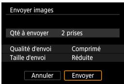 CANON EOS M100 - Sélectionnez [taille d'envoi]. - 2