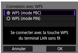 CANON EOS M100 - Sélectionnez [connexion avec WPS] - 2