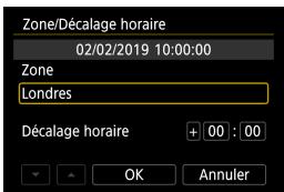 CANON EOS M100 - Réglez le fuseau horaire. - 1