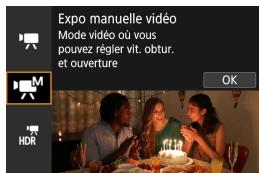 CANON EOS M100 - Enregistrement avec [expo manuelle video] - 3