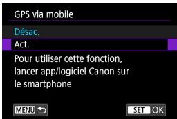 CANON EOS M100 - Géomarquage des images avec les informations GPS d'autres appareils - 2