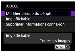 CANON EOS M100 - Sélectionnez [modifier/supprimer périphérique]. - 2