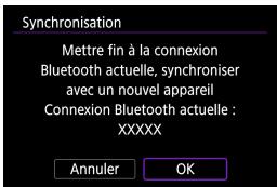 CANON EOS M100 - Sélectionnez [synchroniser via bluetooth]. - 1
