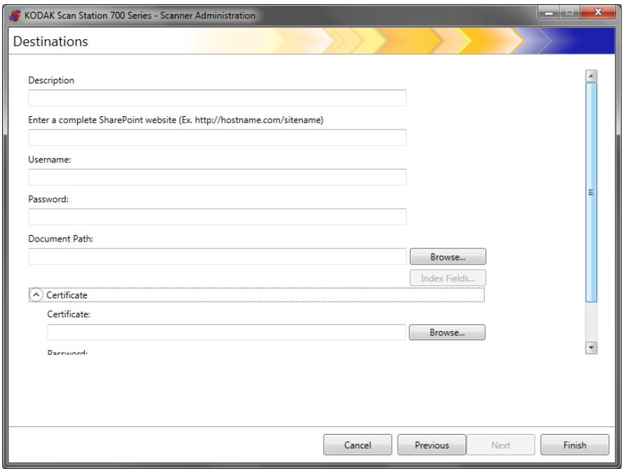 KODAK I3300 - Adding a SharePoint group - 1