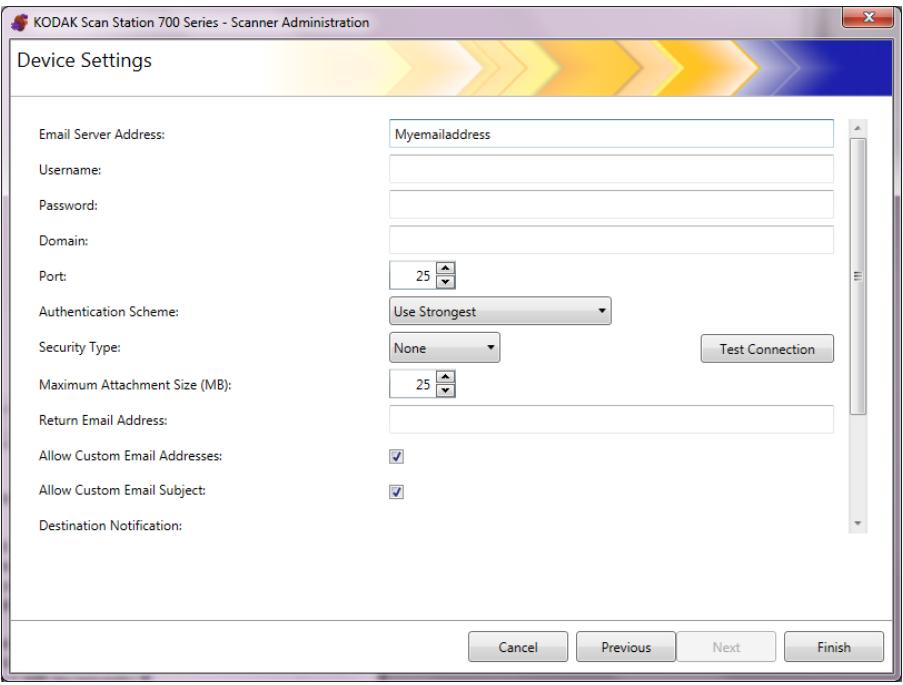 KODAK I3300 - Check Email Server and click Next. - 1