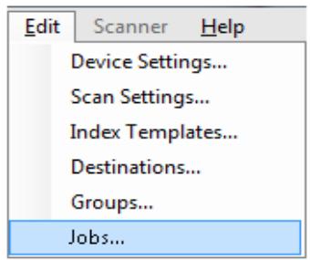 KODAK I3300 - Select Edit>Jobs. - 1