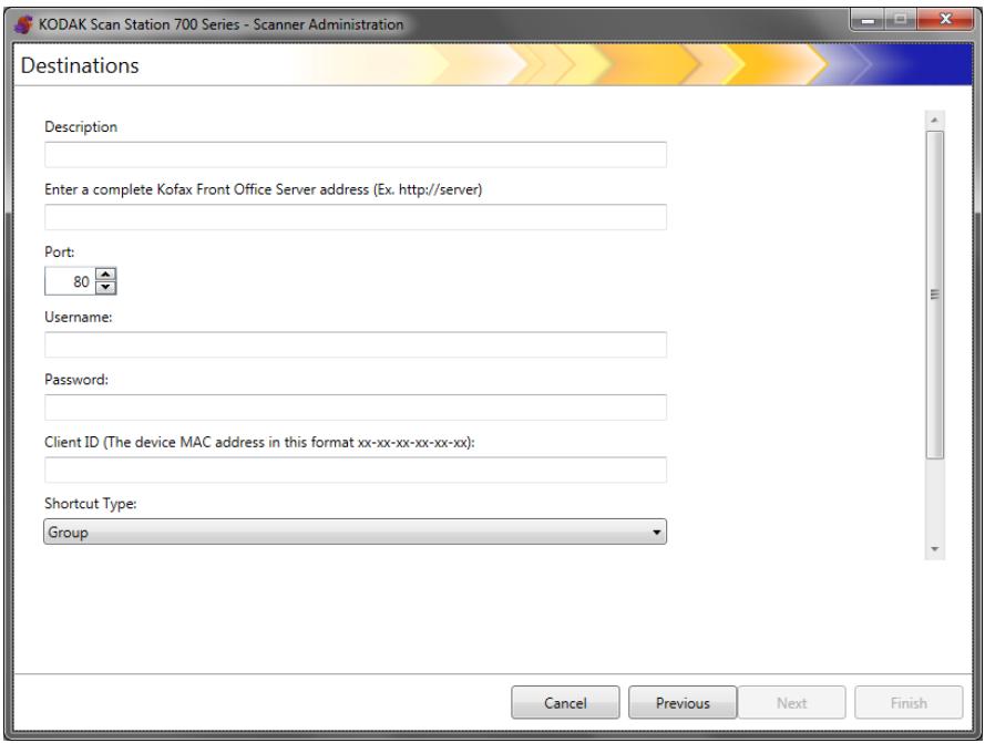 KODAK I3300 - Adding a Kofax Front Office Server group - 1