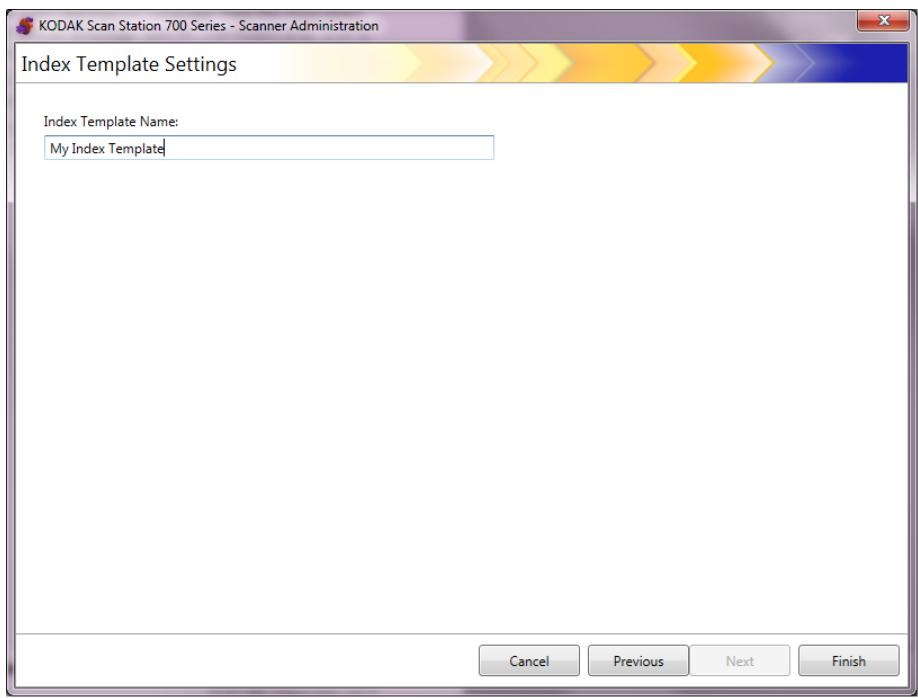 KODAK I3300 - Index Template Settings (name) screen - 1