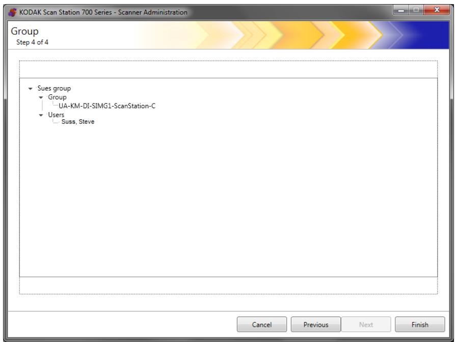 KODAK SCANSTATION 730EX - Finishing your group configuration - 1