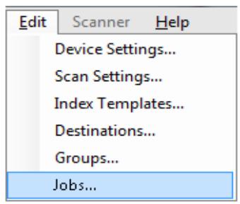 KODAK SCANSTATION 730EX - Select Edit>Jobs. - 1