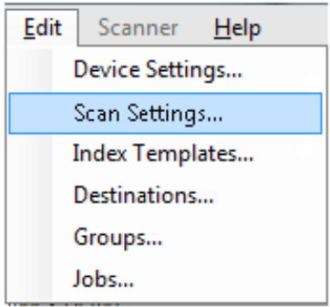 KODAK SCANSTATION 730EX - Select Edit>Scan Settings. - 1
