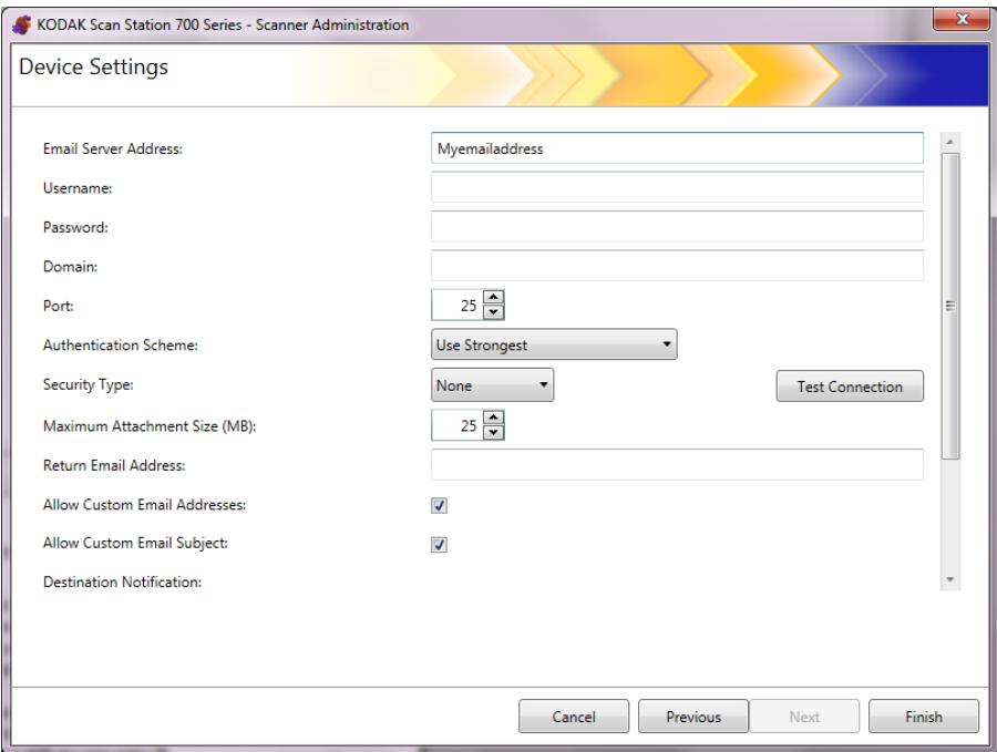 KODAK SCANSTATION 730EX - Check Email Server and click Next. - 1
