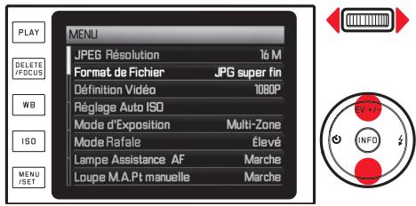 LEICA TL 2 - Défilement de la LISTE des MENUSS: - 1