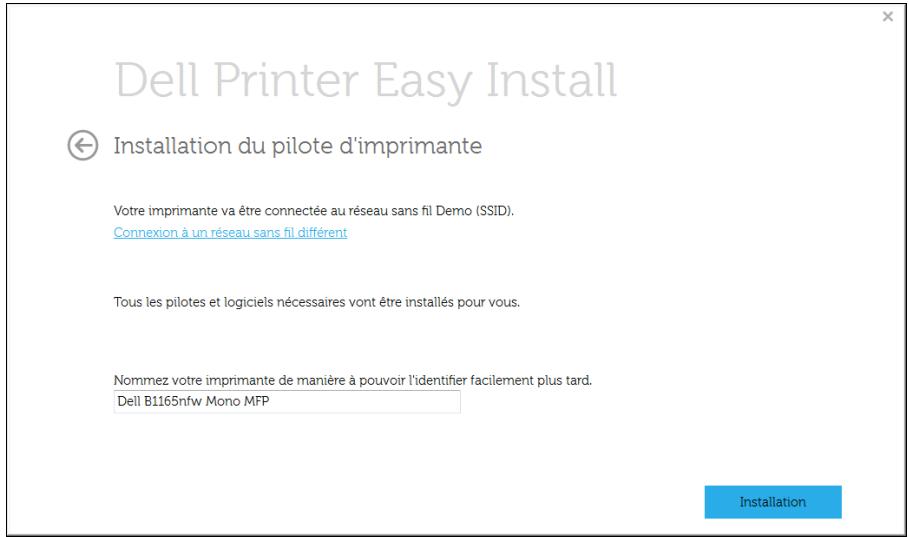 DELL B1165NFW - Paramétrez votre nom d'imprimante et cliquez sur Suivant. - 1