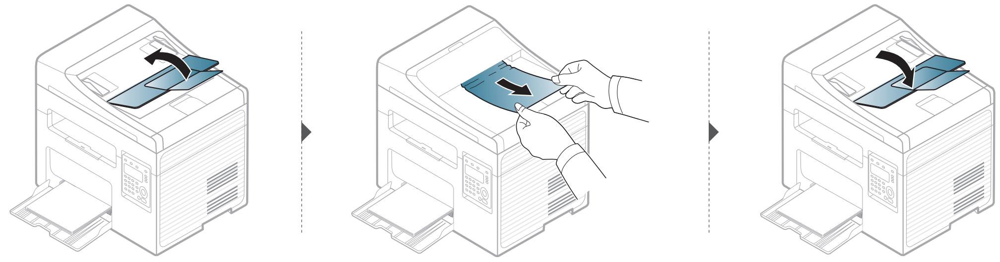DELL B1165NFW - Bourrage du papier d'origine dans la zone de sortie du scanner - 2