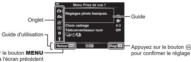 OLYMPUS OM-D E-M1 - Fonctions de base avec les menus - 1
