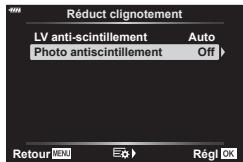 OLYMPUS OM-D E-M1 - ■ Réduction du clignotement dans les photographies (Photo antiscintillement) - 2