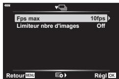 OLYMPUS OM-D E-M1 - MENU → ⚙ → 📊 → [Réglages 📄L]/[Réglages 📄H] - 3