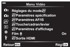 OLYMPUS PEN-F - Utilisation du Menu Vidéo - 1