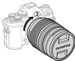 OLYMPUS PEN-F - Comment fixer un objectif sur l'appareil photo - 5