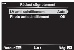 OLYMPUS PEN-F - ■ Réduction du clignotement dans Live View (LV anti-scintillement) - 2