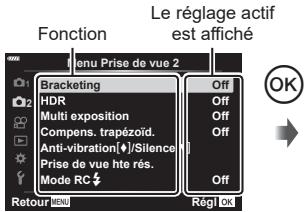 OLYMPUS OM-D E-M1X - Fonctions de base avec les menus - 3