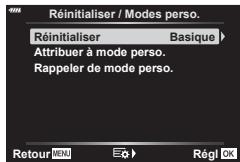 OLYMPUS OM-D E-M1X - Restaurer les réglages par défaut (Réinitialiser) - 1
