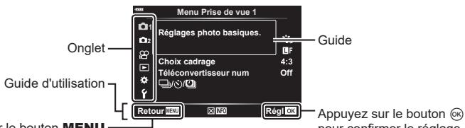 OLYMPUS OM-D E-M1X - Fonctions de base avec les menus - 1