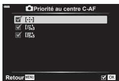 OLYMPUS OM-D E-M1X - MENU  #  A  [Priorité au centre C-AF ] - 2