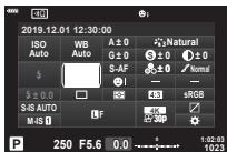 OLYMPUS OM-D E-M1X - Super panneau de commande (photographie au viseur) - 1