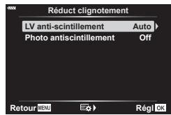 OLYMPUS OM-D E-M1X - Réduction du clignotement dans Live View (LV anti-scintillage) - 2