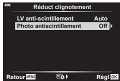 OLYMPUS OM-D E-M1X - ■Réduction du clignotement dans les photographies (Photo antiscintillage) - 2