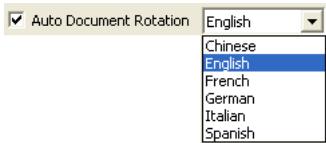 Auto Document Rotation English Chinese English French German Italian Spanish