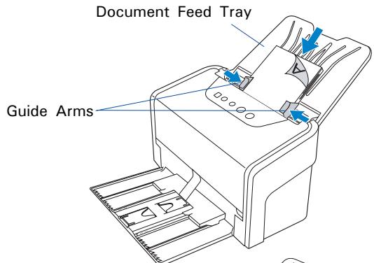 Document Feed Tray Guide Arms