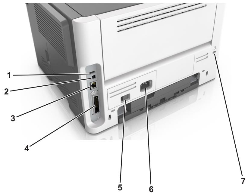 LEXMARK X925DE - Connexion des câbles - 1
