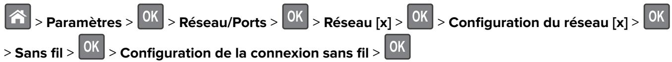 LEXMARK X746DE - X748DE - Connexion de l'imprimante à l'aide de l'Assistant de configuration sans fil - 2