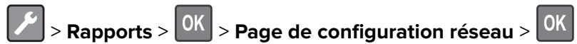 LEXMARK X746DE - X748DE - Impression d'une page de configuration du réseau - 1