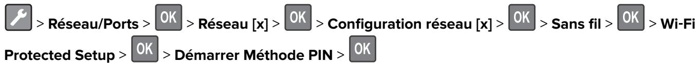 LEXMARK B2650DW - Utilisation de la méthode PIN (Personal Identification Number, numéro d'identification personnel) - 1