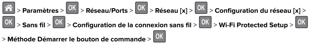 LEXMARK B2650DW - Utilisation de la méthode PBC (Push Button Configuration) - 1