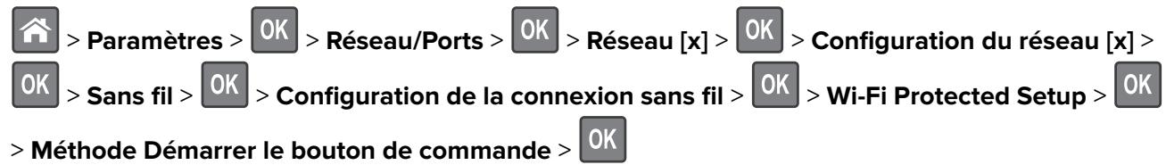 LEXMARK MS417DN - Utilisation de la méthode PBC (push button configuration) - 1