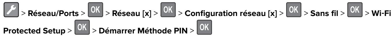 LEXMARK MS417DN - Utilisation de la méthode PIN (personal identification number, numéro d'identification personnel) - 1