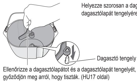 PANASONIC CROUSTINA SD-ZF2010KXF - Nyissa ki a tetőlapot Vegye ki a kenyértartályt (1) és helyezze a dagasztólapátot a dagasztólapát tengelyére. (2) - 2
