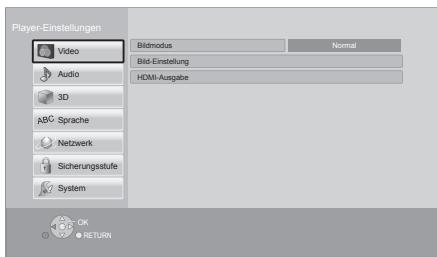 PANASONIC DP-UB450EG-K - Wahlen Sie "Player-Einstellungen". - 1